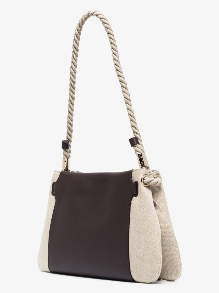 Brown Key Medium Leather Shoulder Bag