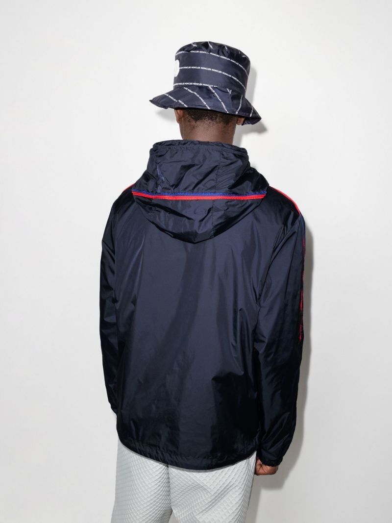 Hattab Logo Patch Hooded Rain Jacket