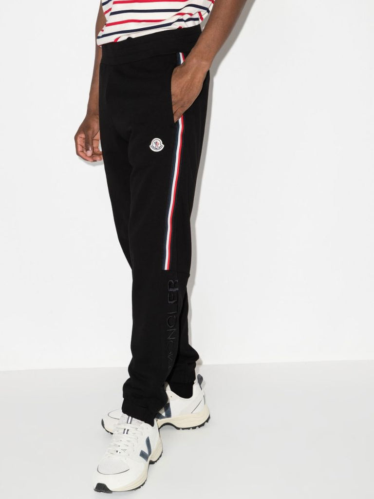 Tricolour Stripe Cotton Track Pants