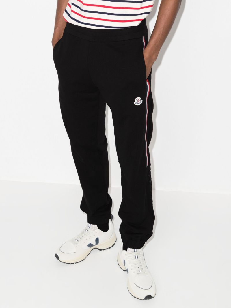 Tricolour Stripe Cotton Track Pants