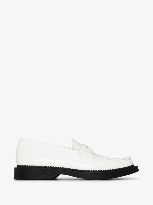 White Anthony 10 Leather Loafers