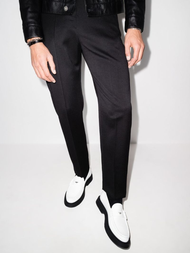 White Anthony 10 Leather Loafers