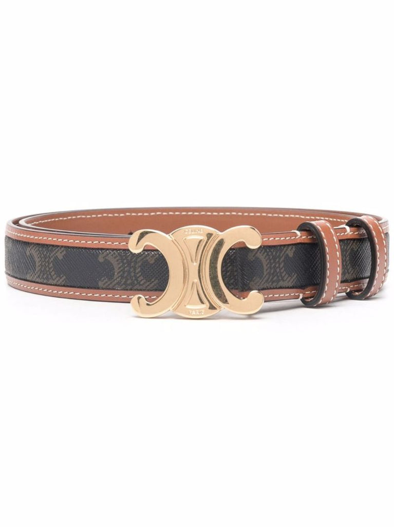 Brown Logo Plaque Belt