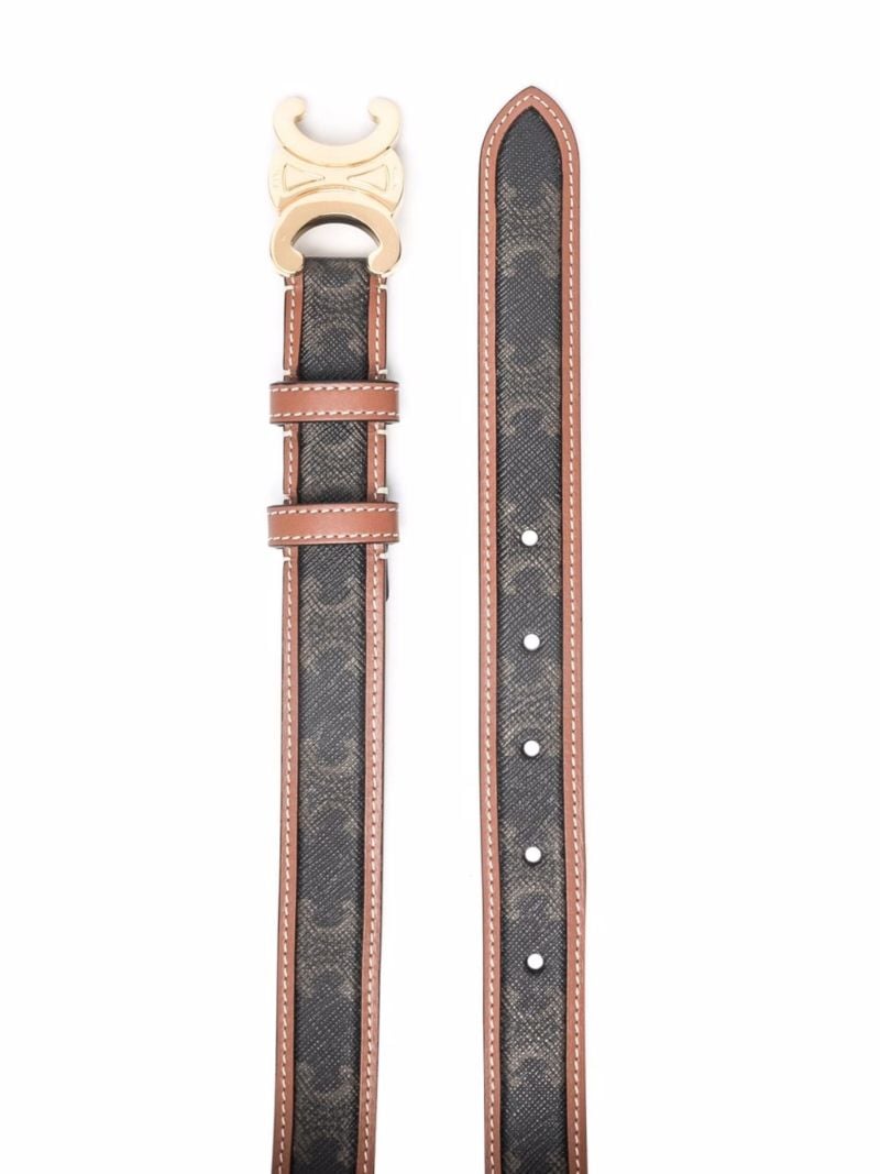 Brown Logo Plaque Belt