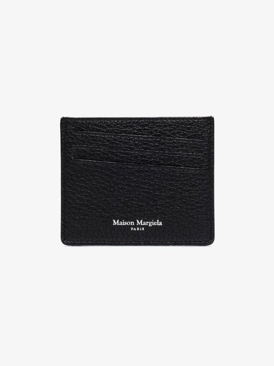 Black Four-stitch Leather Card Holder