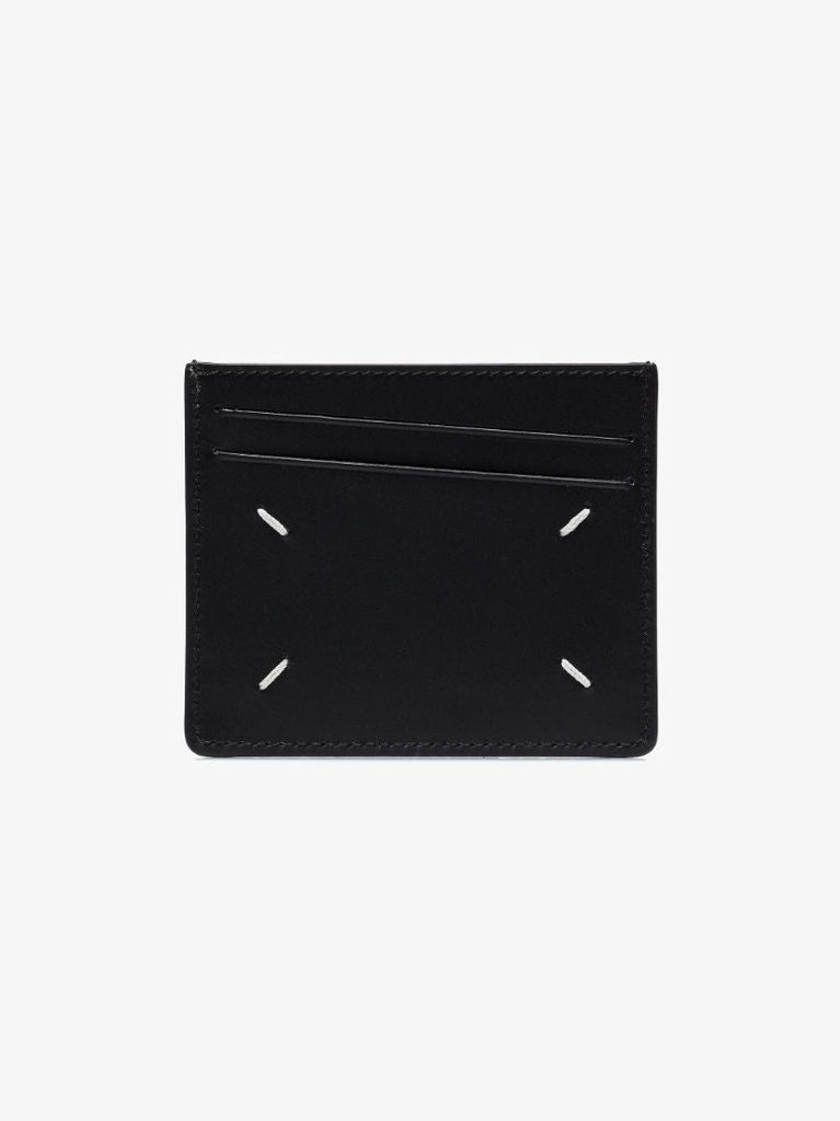 Black Four-stitch Leather Card Holder