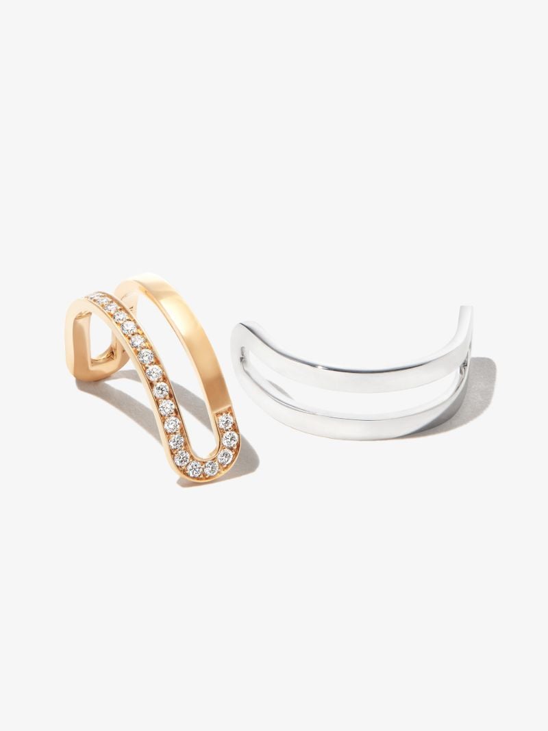 18k White and Yellow Gold Ã_x0083_â_x0080_°treintes Diamond Ring