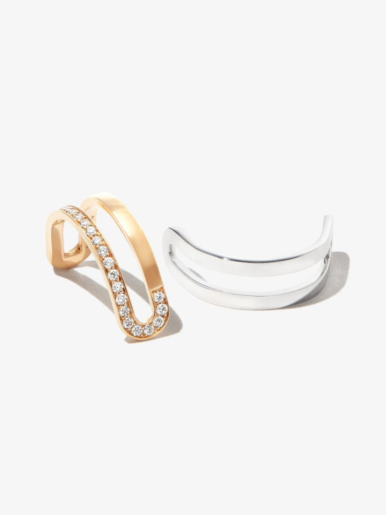 18k White and Yellow Gold Ã_x0083_â_x0080_°treintes Diamond Ring