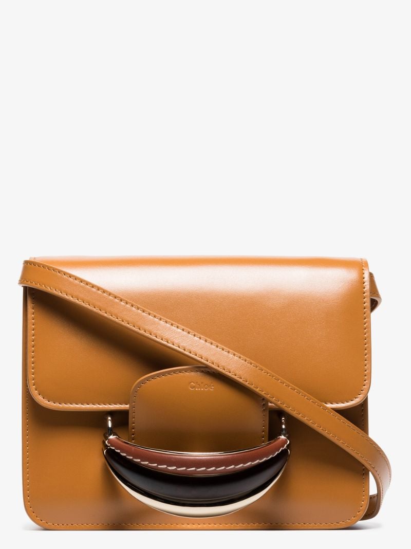 Brown Kattie Leather Shoulder Bag