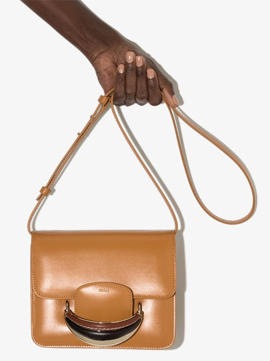 Brown Kattie Leather Shoulder Bag