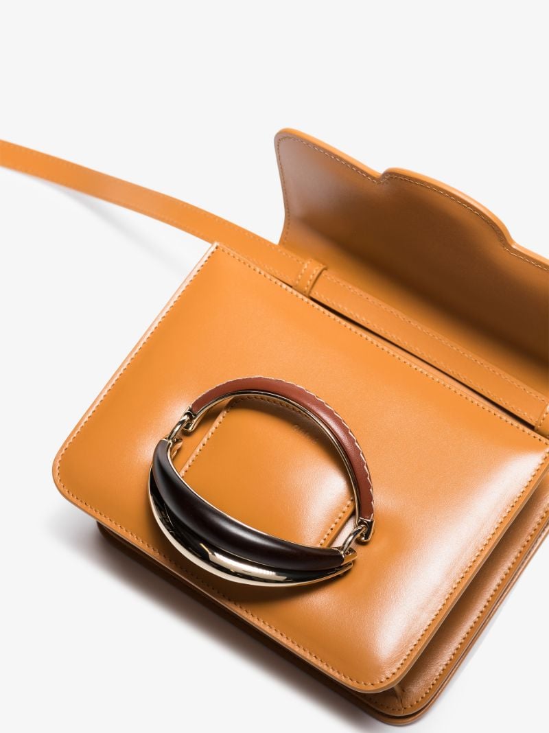 Brown Kattie Leather Shoulder Bag