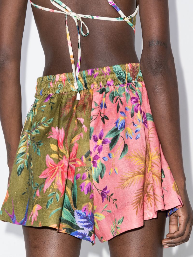 Tropicana Patchwork Linen Shorts
