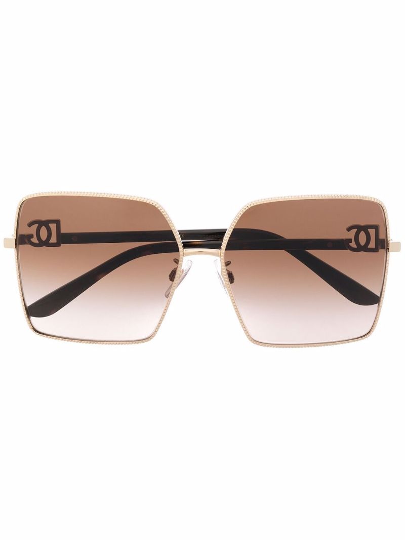 Gold-tone Square-frame Sunglasses