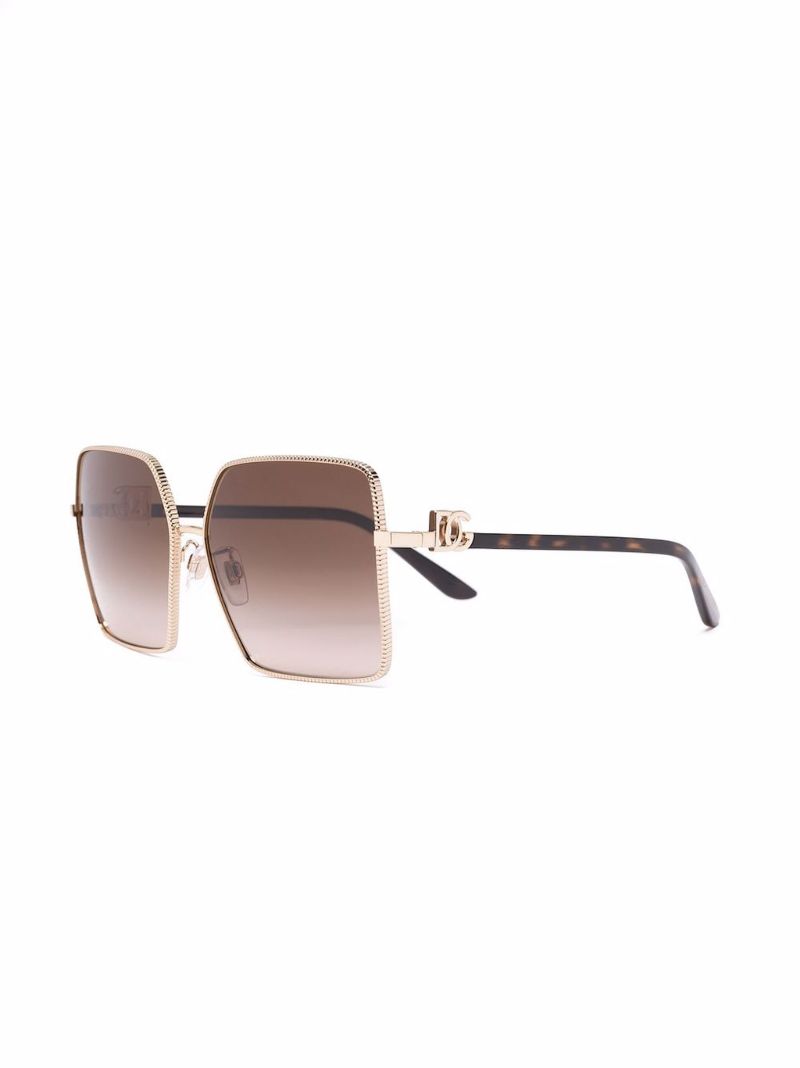 Gold-tone Square-frame Sunglasses