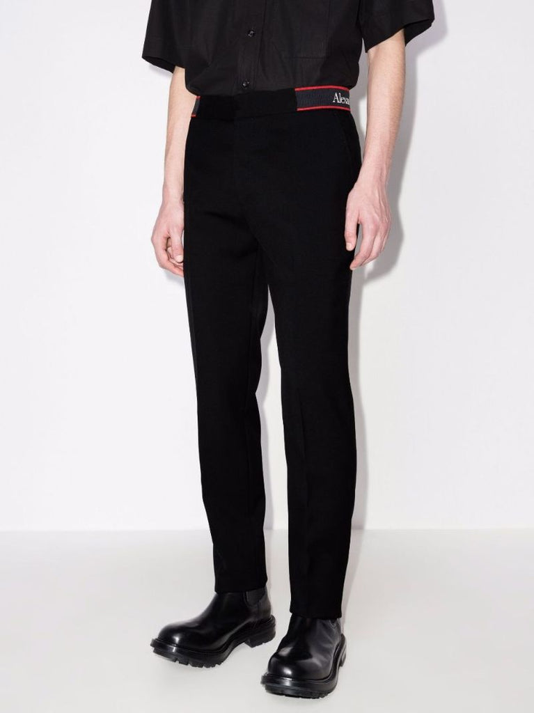 Logo Tailored Wool Trousers