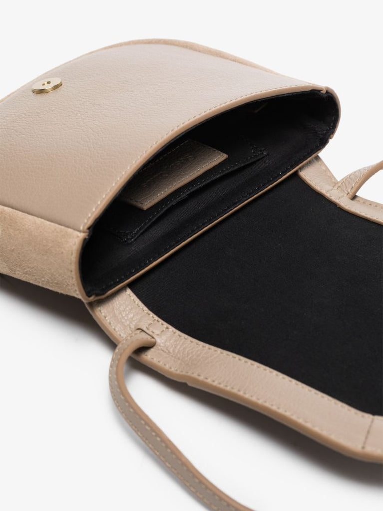Neutral Hana Mini Leather Cross Body Bag