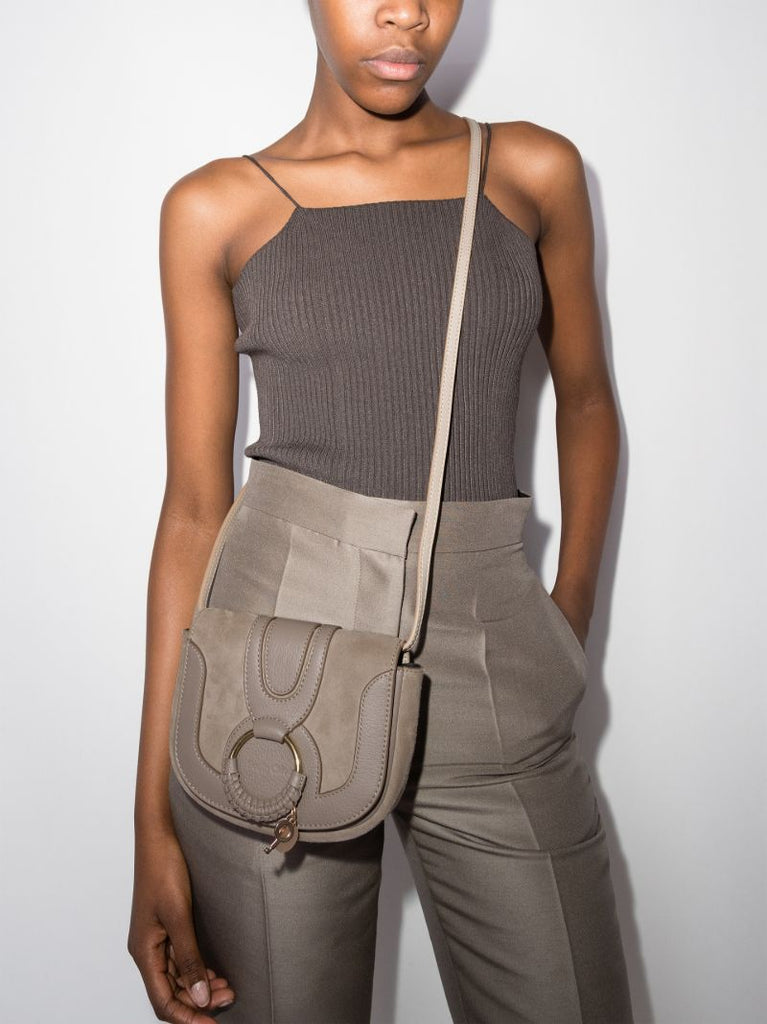 Neutral Hana Mini Leather Cross Body Bag