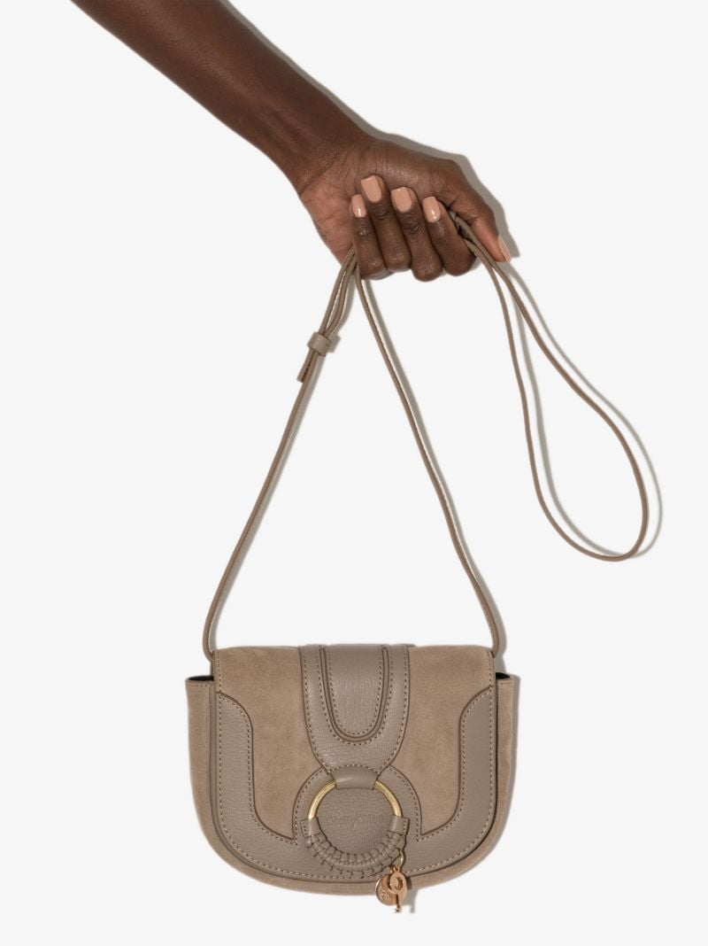 Neutral Hana Mini Leather Cross Body Bag