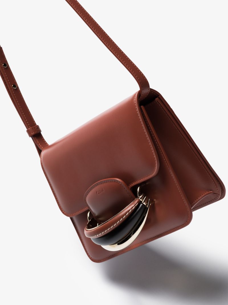 Brown Kattie Leather Shoulder Bag