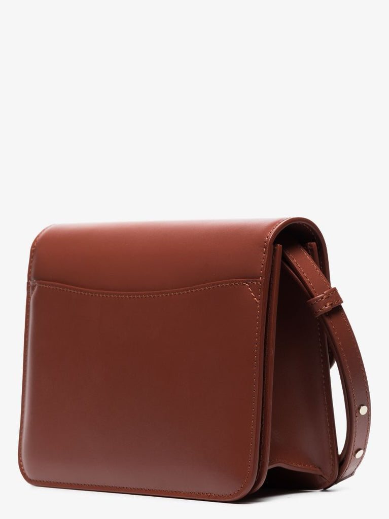 Brown Kattie Leather Shoulder Bag