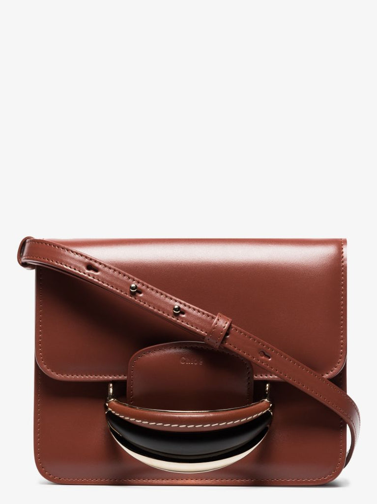 Brown Kattie Leather Shoulder Bag
