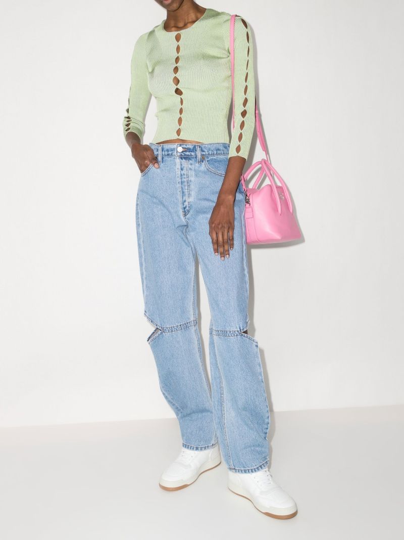 Cowgirl Cutout Straight Leg Jeans