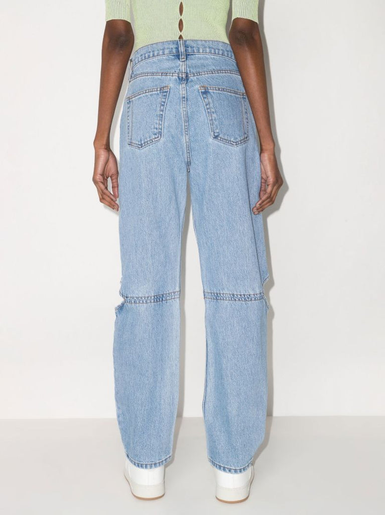 Cowgirl Cutout Straight Leg Jeans