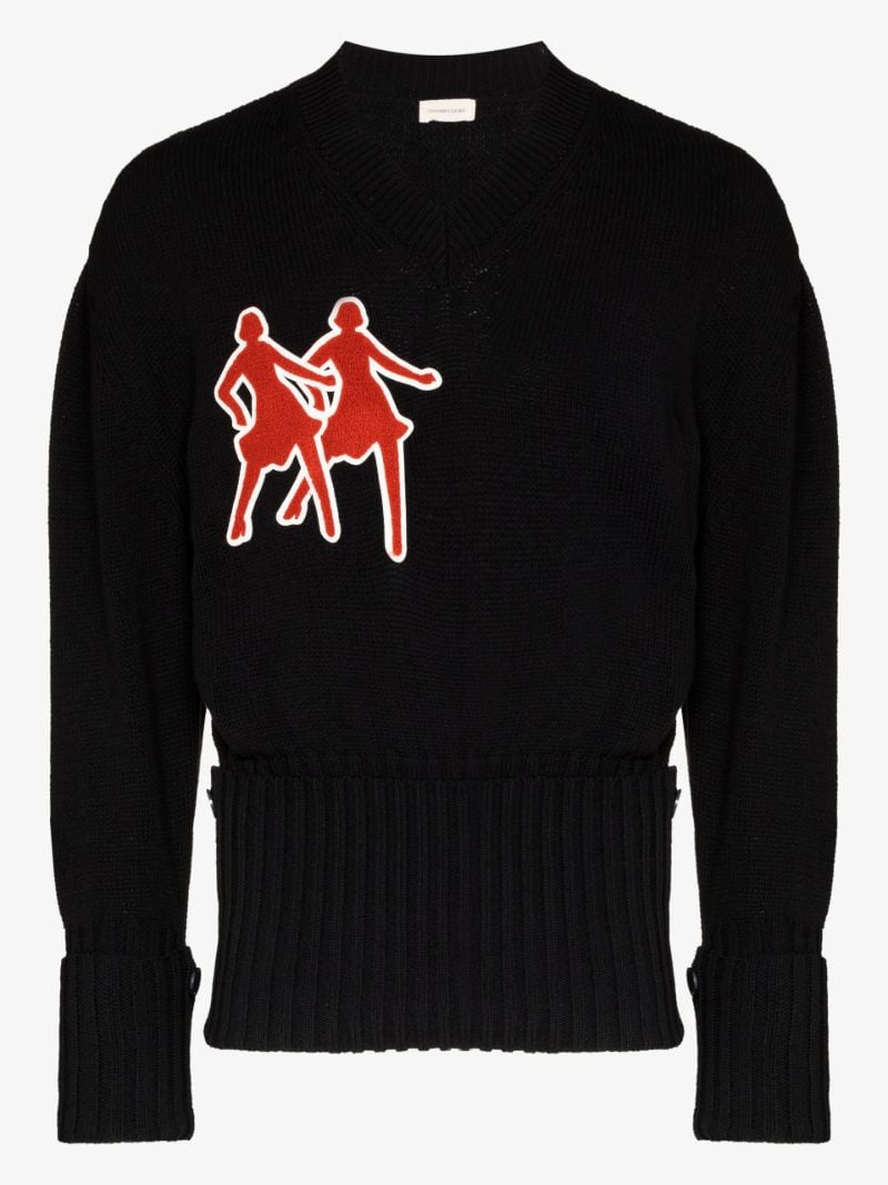 Dancer AppliquÃ_x0083_Â© Cotton Sweater
