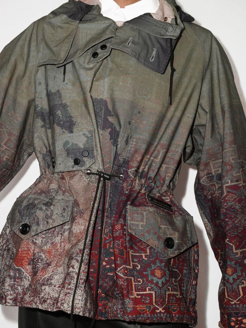 Rug Print Anorak Jacket