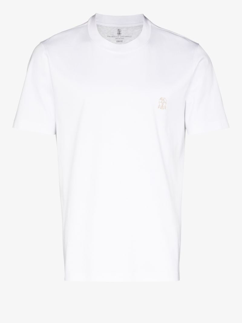 Embroidered Logo Cotton T-shirt