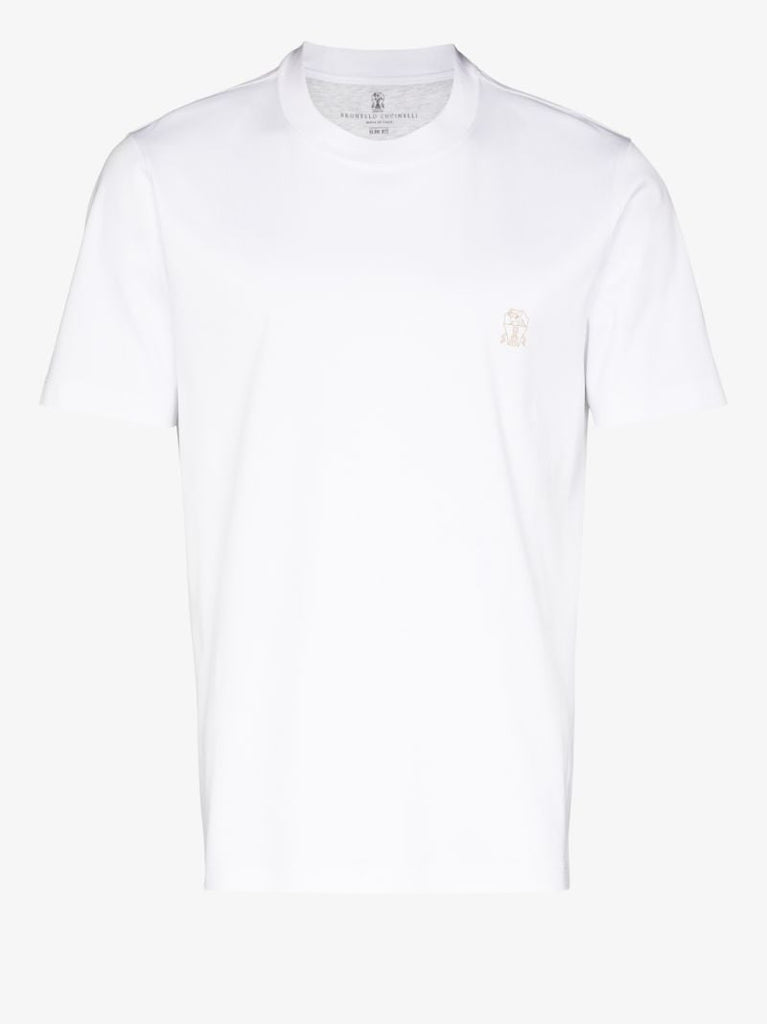 Embroidered Logo Cotton T-shirt