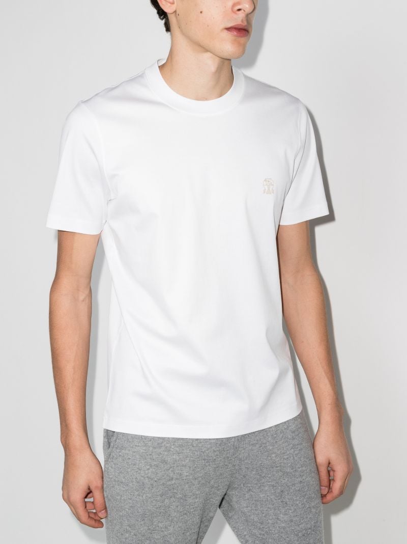 Embroidered Logo Cotton T-shirt