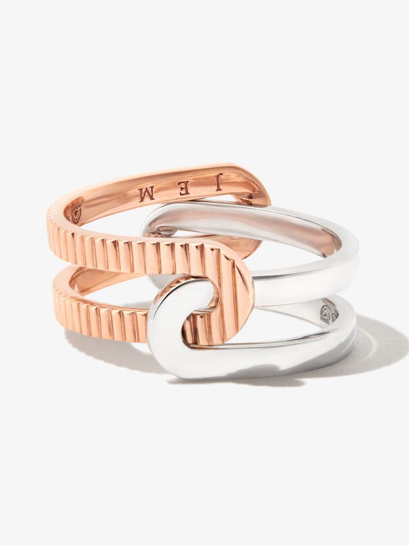 18k White and Yellow Gold Ã_x0083_â_x0080_°treintes Ring