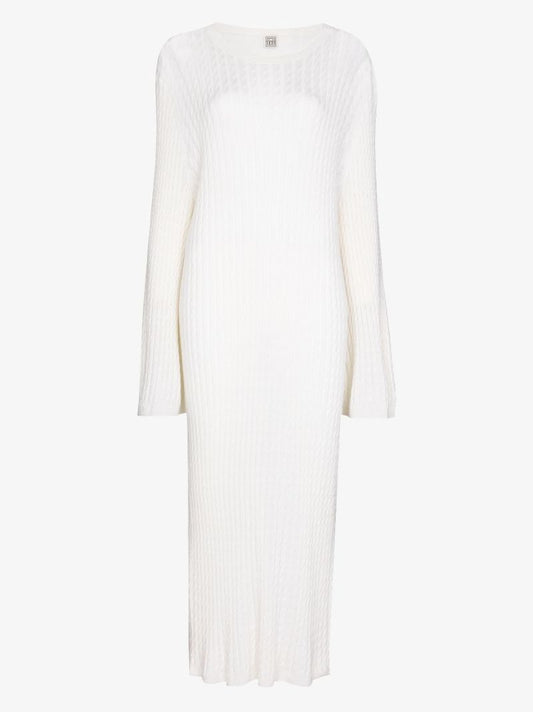 Cable Knit Wool Dress