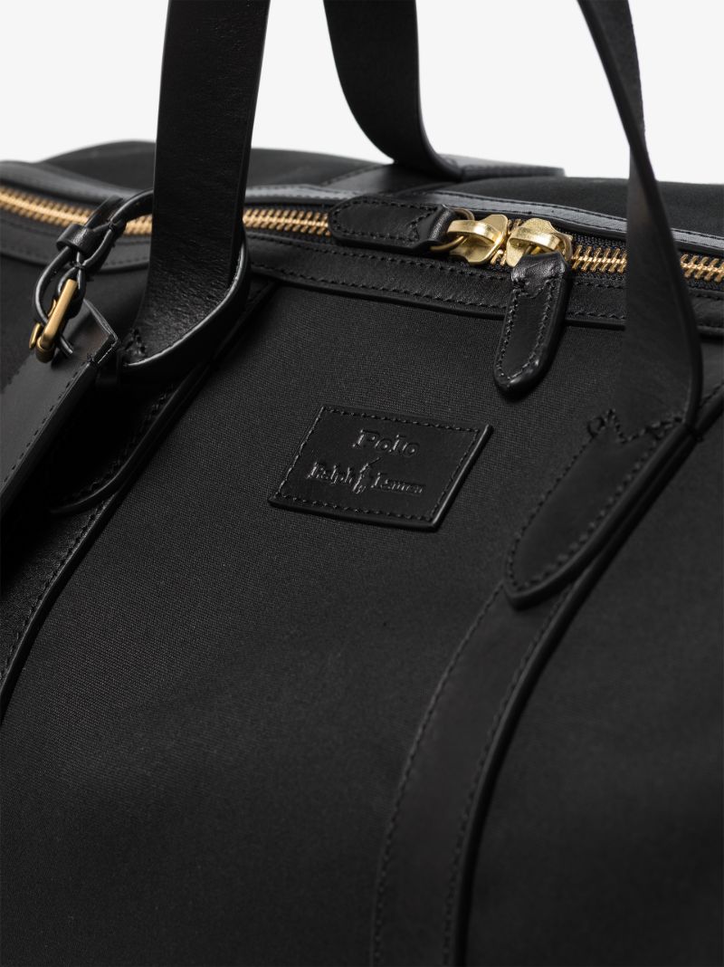 Black Canvas Holdall Bag