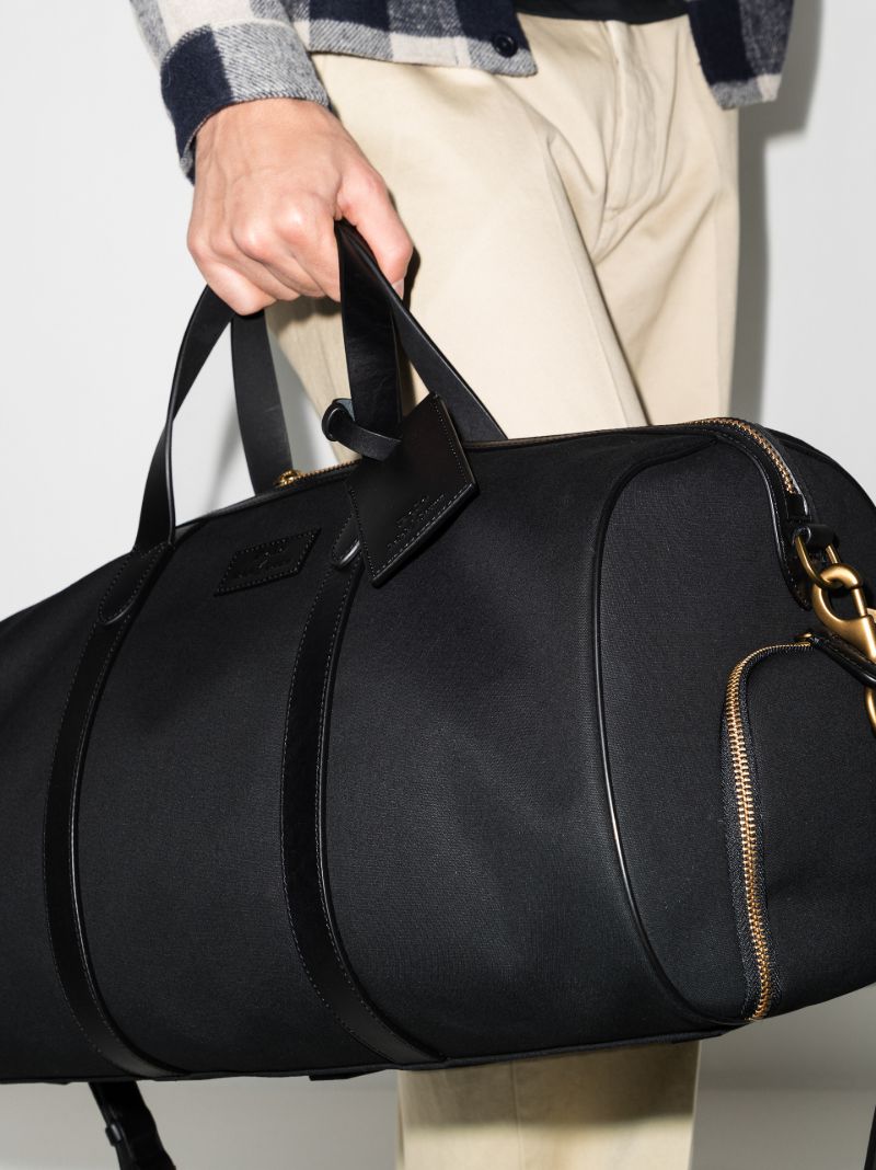 Black Canvas Holdall Bag