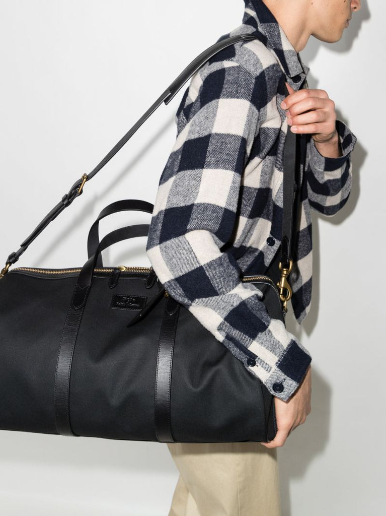 Black Canvas Holdall Bag