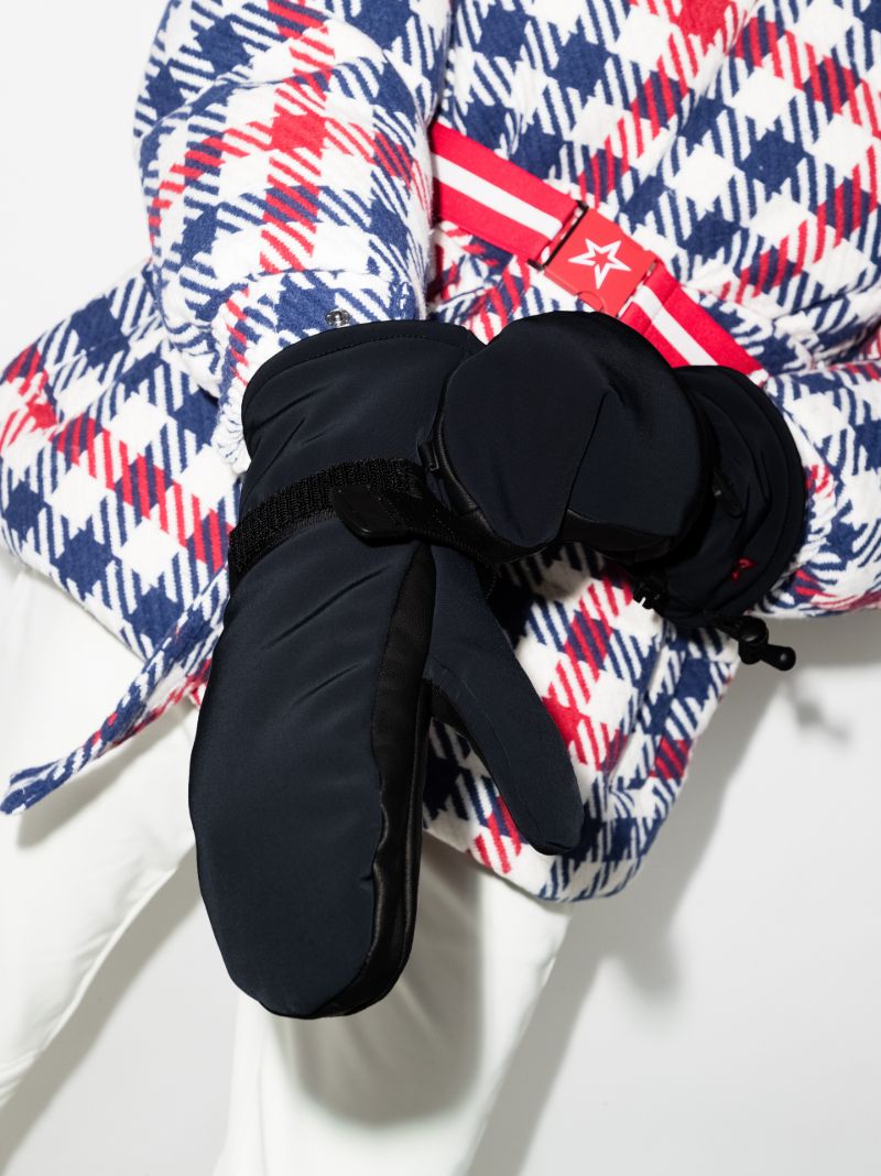 Black Davos Padded Ski Gloves