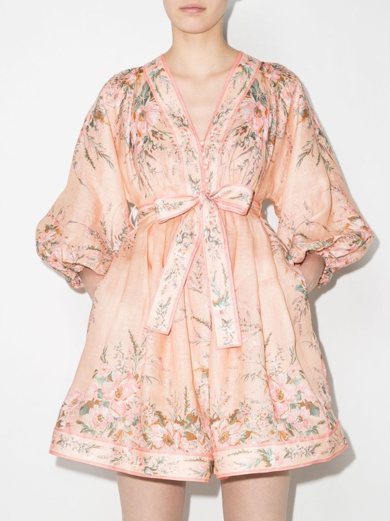 Moonshine Floral Print Mini Dress