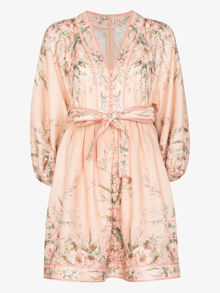 Moonshine Floral Print Mini Dress