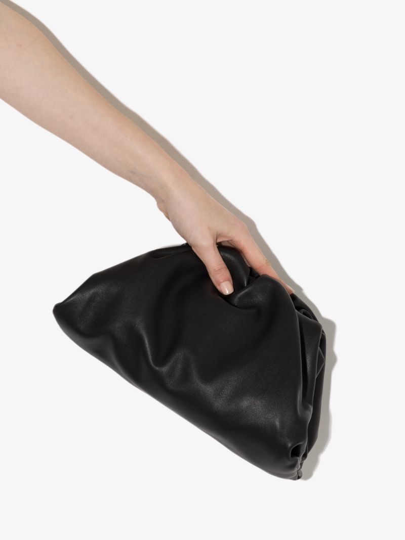 Black Teen Pouch Leather Clutch Bag