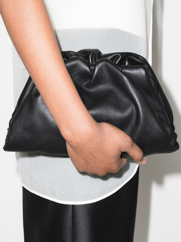 Black Teen Pouch Leather Clutch Bag
