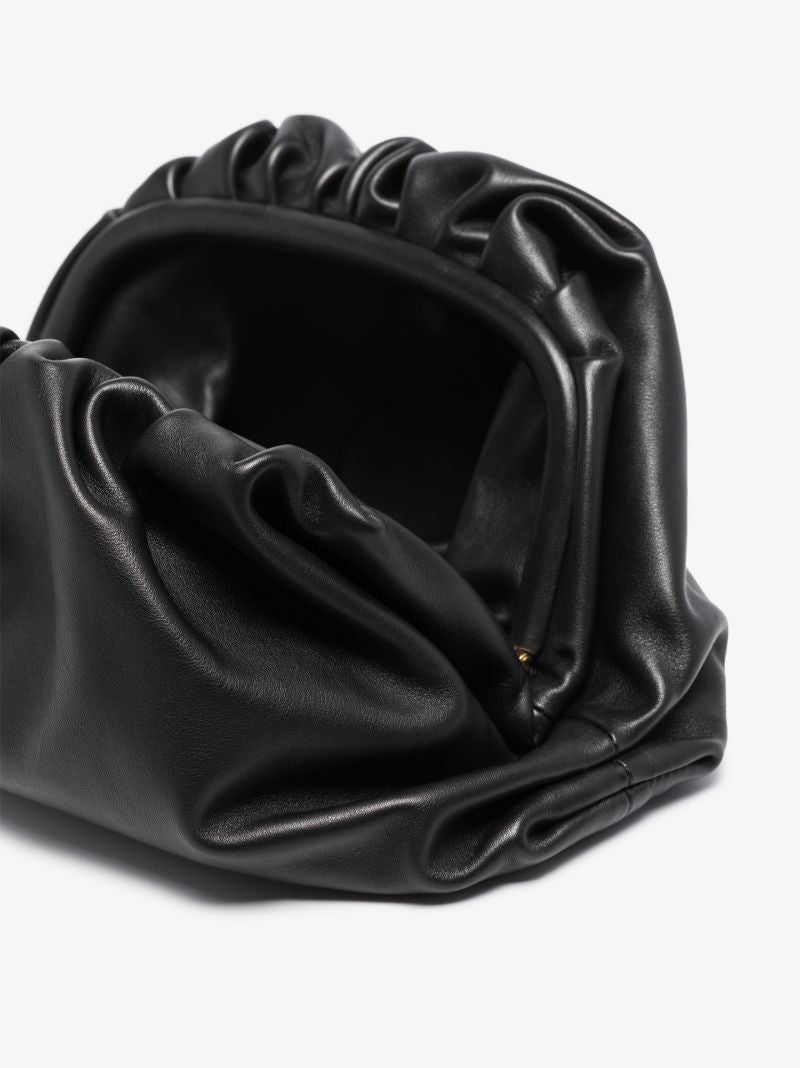 Black Teen Pouch Leather Clutch Bag