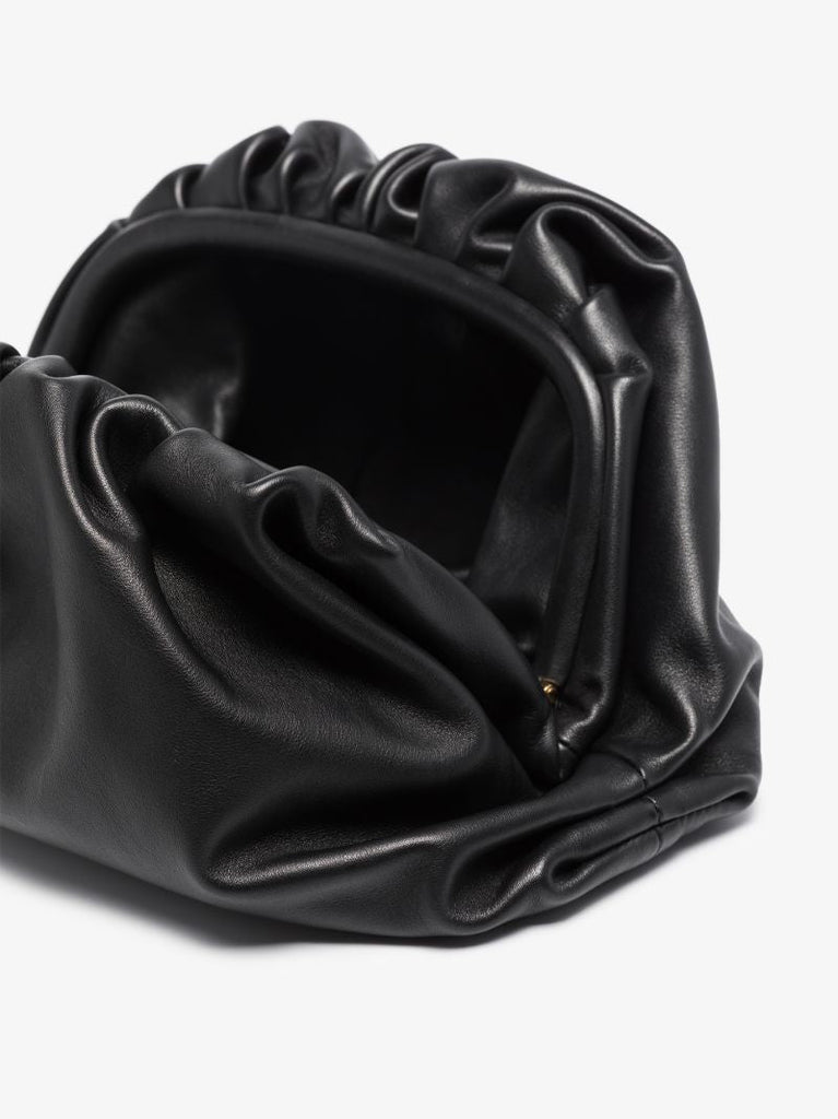 Black Teen Pouch Leather Clutch Bag