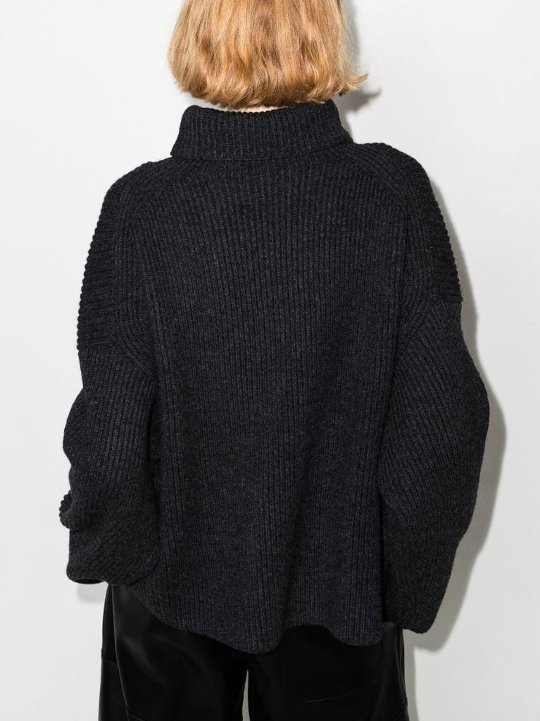 Grey Roll-neck Sweater