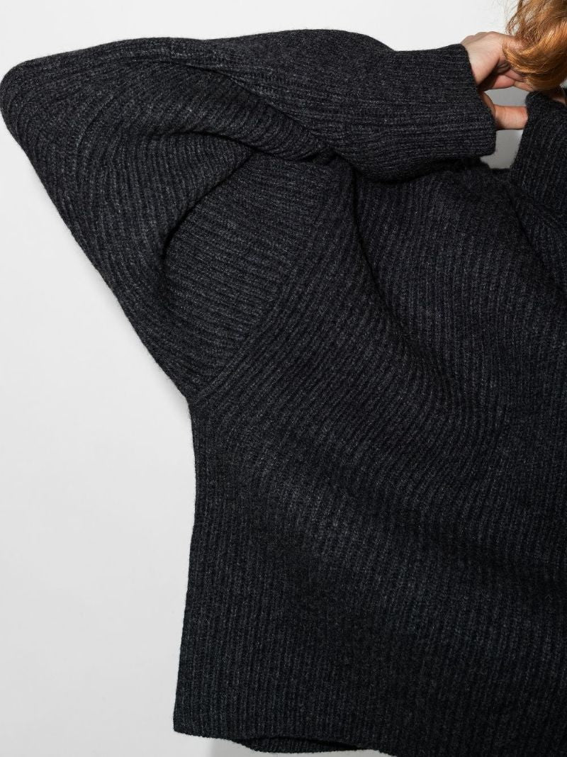 Grey Roll-neck Sweater