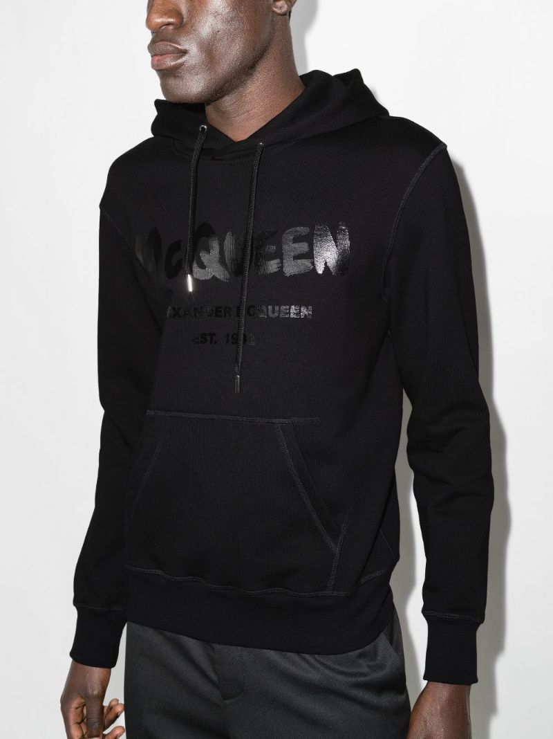 Graffiti Logo Cotton Hoodie