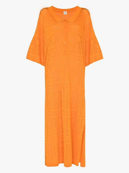 Monogram Pointelle Maxi Dress