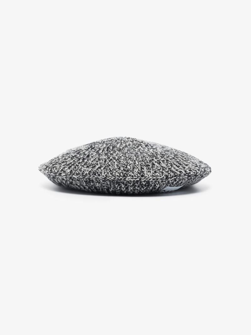 Grey Recycled Knit Beret