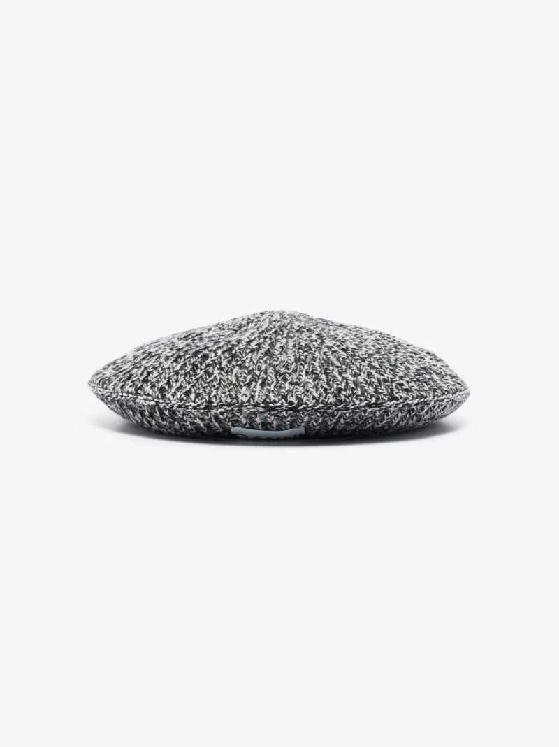 Grey Recycled Knit Beret